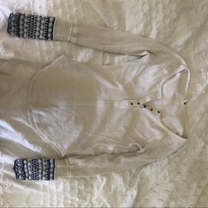 WHITE THERMAL TOP FROM FREE PEOPLE SIZE XS